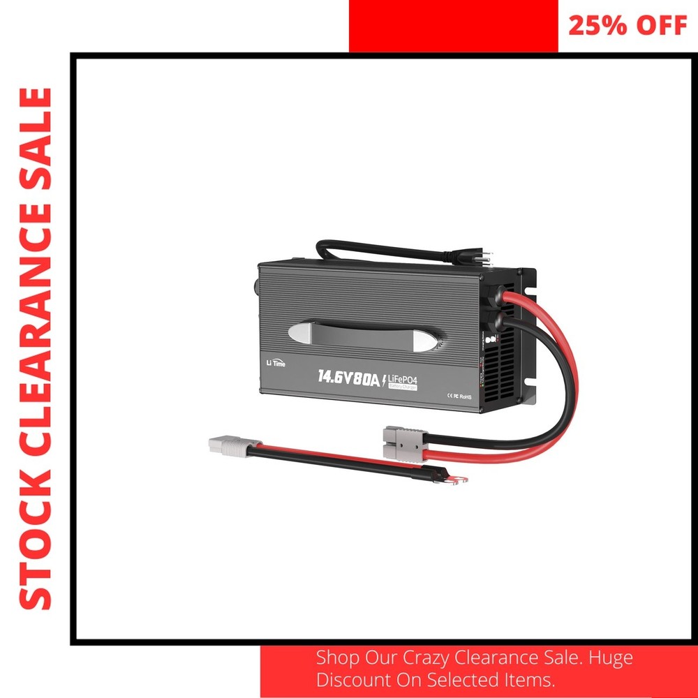 80A Lithium Battery Charger Smart Cooling System