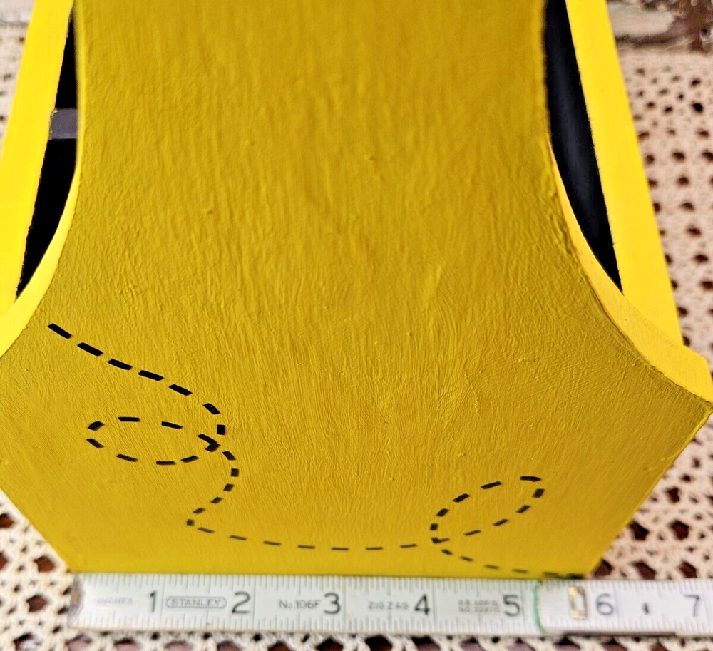 Handmade Yellow and Black Bumblebee Multi-Compartment Toolbox Garden Caddy