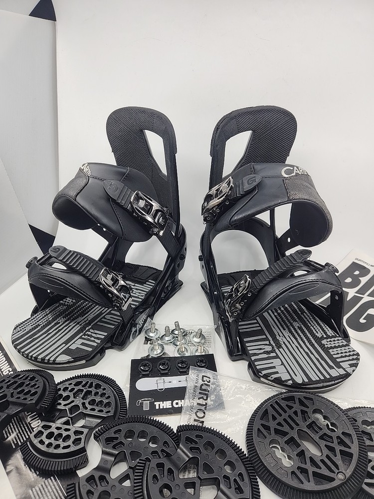 Burton Cartel Flex Snowboard Bindings Small Black Complete w/ Hardware