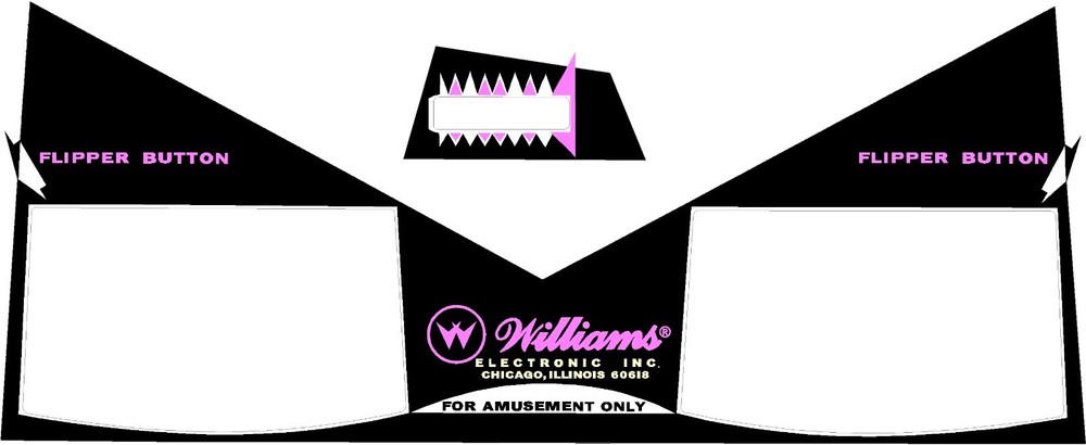 Williams 1967 Touchdown Pinball Machine Apron Decal Set