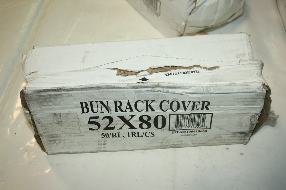 52x80 Bun Rack Cover Plastic 50 Pack