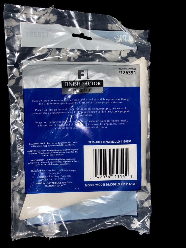 Finish factor White 4-Pk Cone Paint Strainers 12 Pieces Total