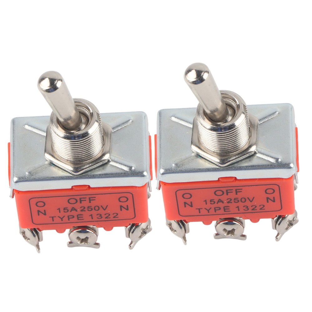 2 Pcs 250V 15A DC Motor Switch 3 Position Forward - Stop - Reverse Toggle Switch