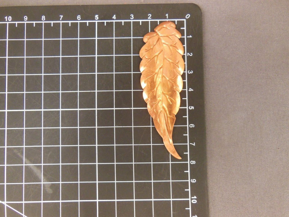 Brass Rose Gold ox Leaf Large stamping (osb153)