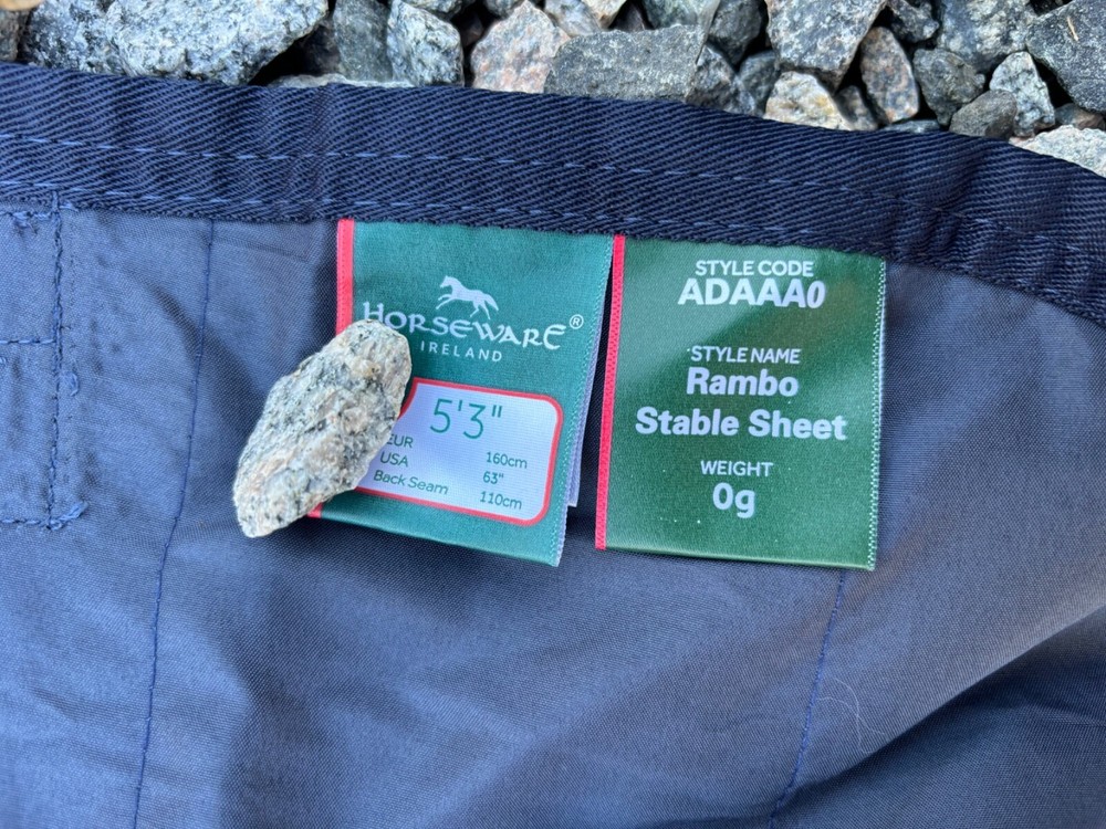 63" RAMBO Stable Sheet