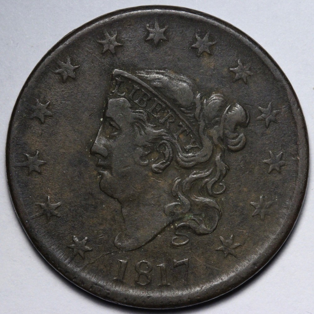 1817 Coronet Head Large Cent XF E115 WASNM