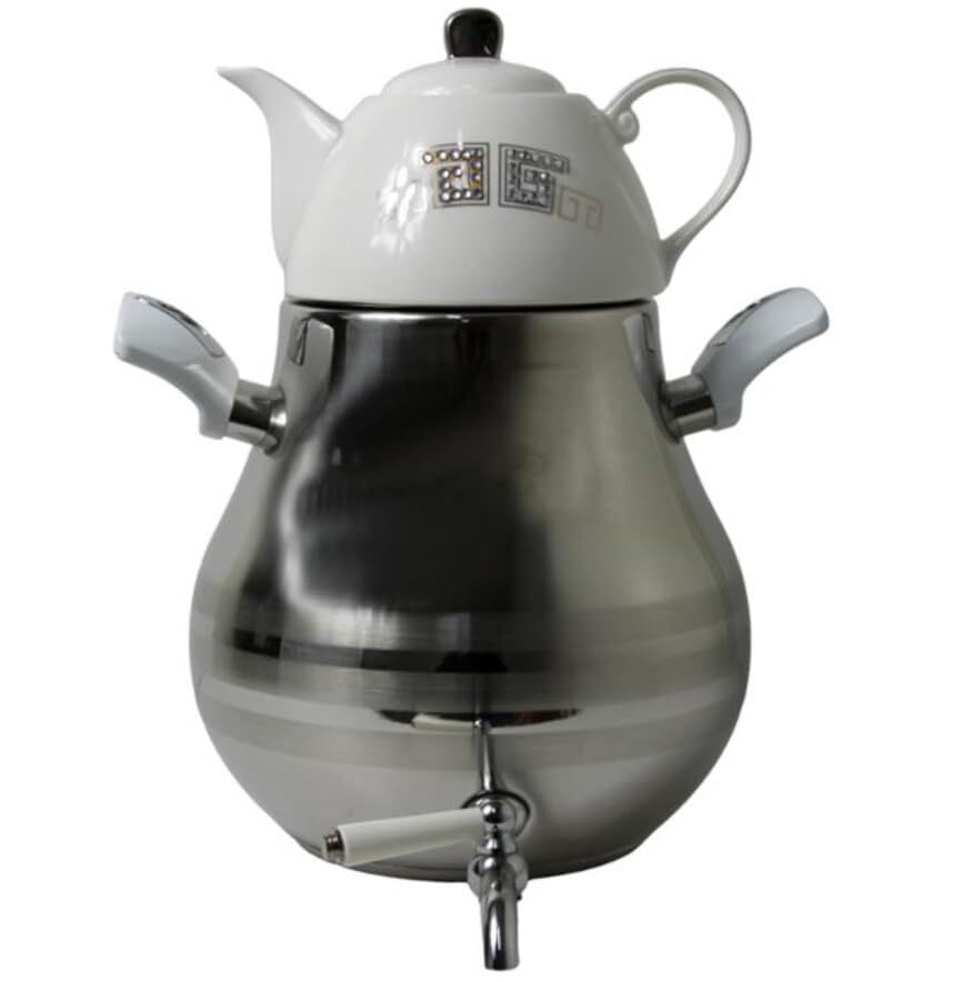 Modern Large Classic Samovar Tea Maker Water Kettle Heavy Thick Stainless Ste...