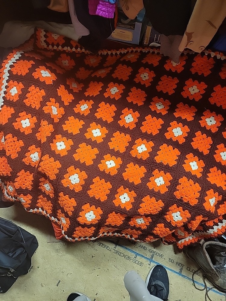 handmade afghan 56x44 Virginia Tech Colors