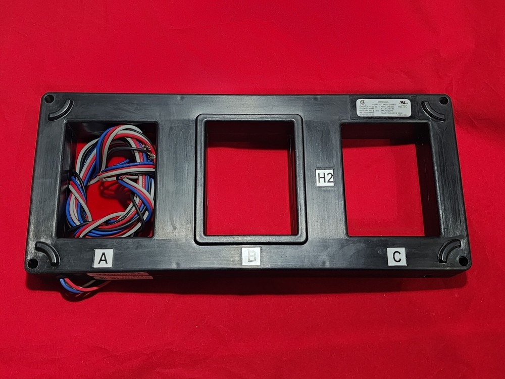 Amran Three Phase Rectangular Current Transformer 3200/0.6 ratio. Made for ABB