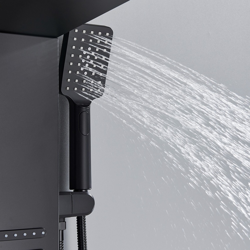 LED Shower Panel Tower System Rainfall Head Massage Shower System Body Jet