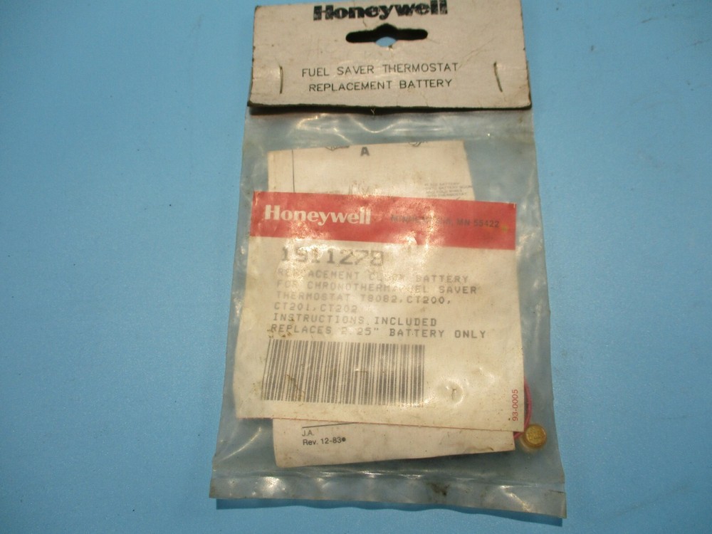 NEW HONEYWELL 220985B REPLACEMENT CLOCK BATTERY