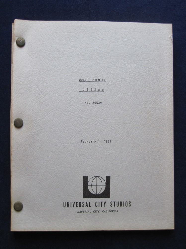 ORIGINAL Film SCRIPT for JIGSAW - BRADFORD DILLMAN'S Copy with His Notes