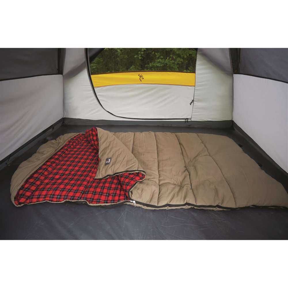 Guide Gear Canvas Hunter Extreme Sleeping Bag Rectangular-Shaped With Hood