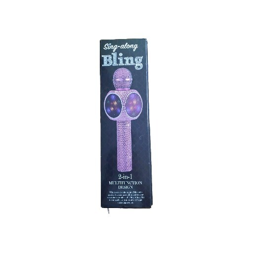 Pink Bling Karaoke Microphone & Bluetooth Speaker