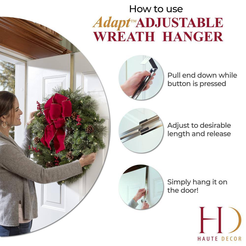15.75 In. Red Metal Adjustable Wreath Hanger (2-Pack)