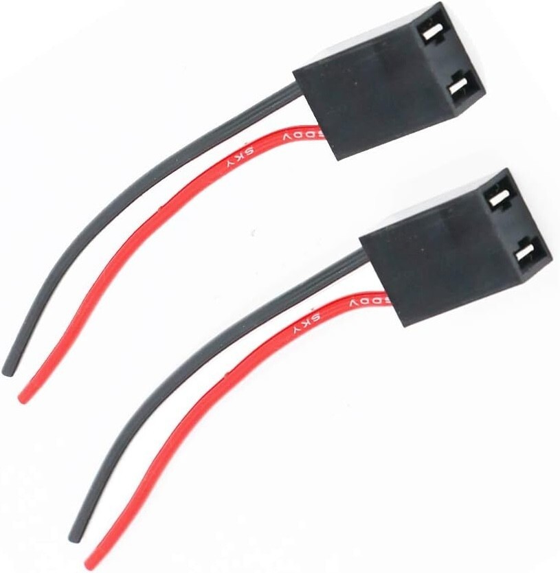 Wire Pigtail Female P S H7 Two Harness Head Light Low Beam Bulb Socket Replace