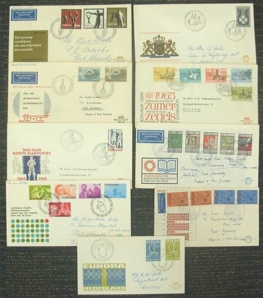 NETHERLANDS 1965/6 FDC’s (x9) (ID:383/D49875)