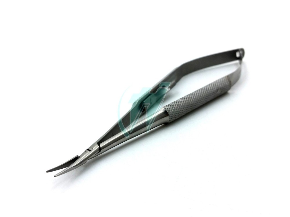 BARRAQUER CURVED N.H NEEDLE HOLDER WITHOUT LOCK - 4"