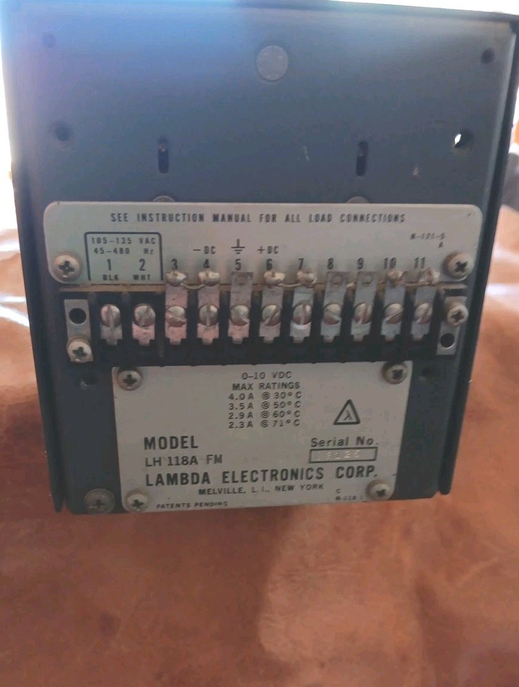 Ex USN Lambda LH 118A FM Regulated DC Power Supply