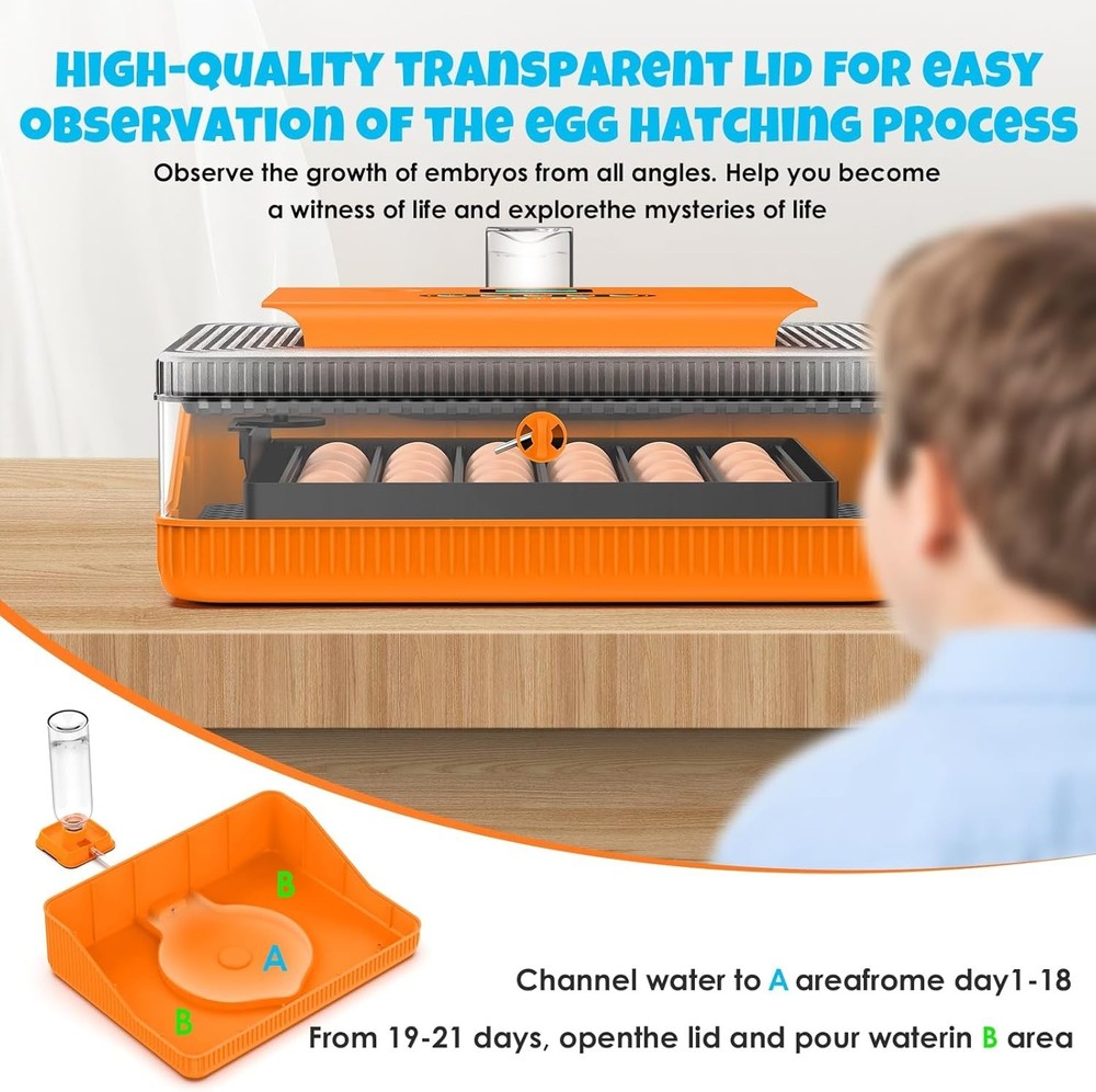 25 Egg Incubator Digital Poultry Hatcher Machine with Automatic Egg Turning✅