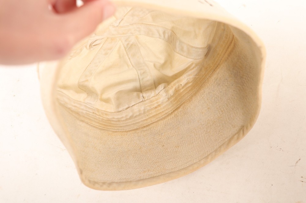 WW2 US Navy White Deck Hat- Named / oc8