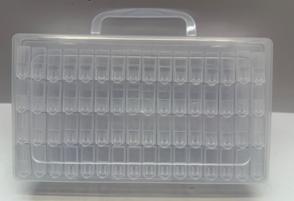 Plastic Bead Organizer with 64 Removable Bead Containers