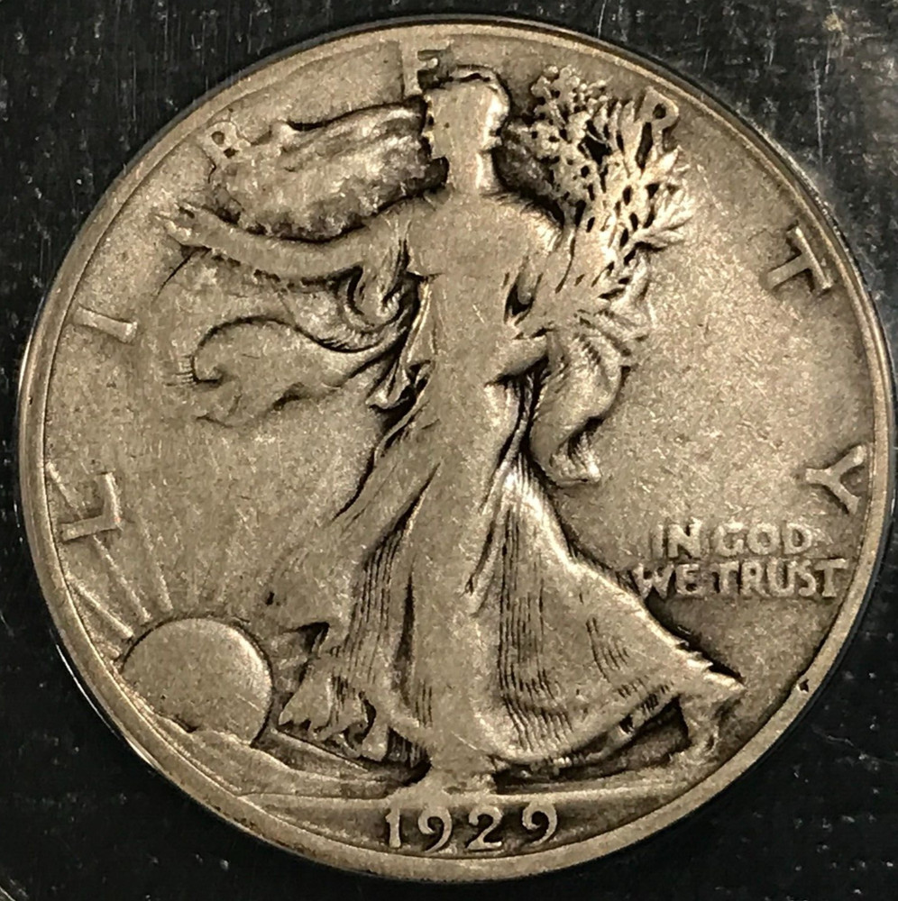 ANACS VG10 1929 D LIBERTY WALKING SILVER HALF DOLLAR-DEC488