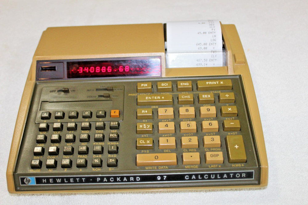Hewlett Packard HP 97 Programmable Calculator Complete Set with Original HP Box
