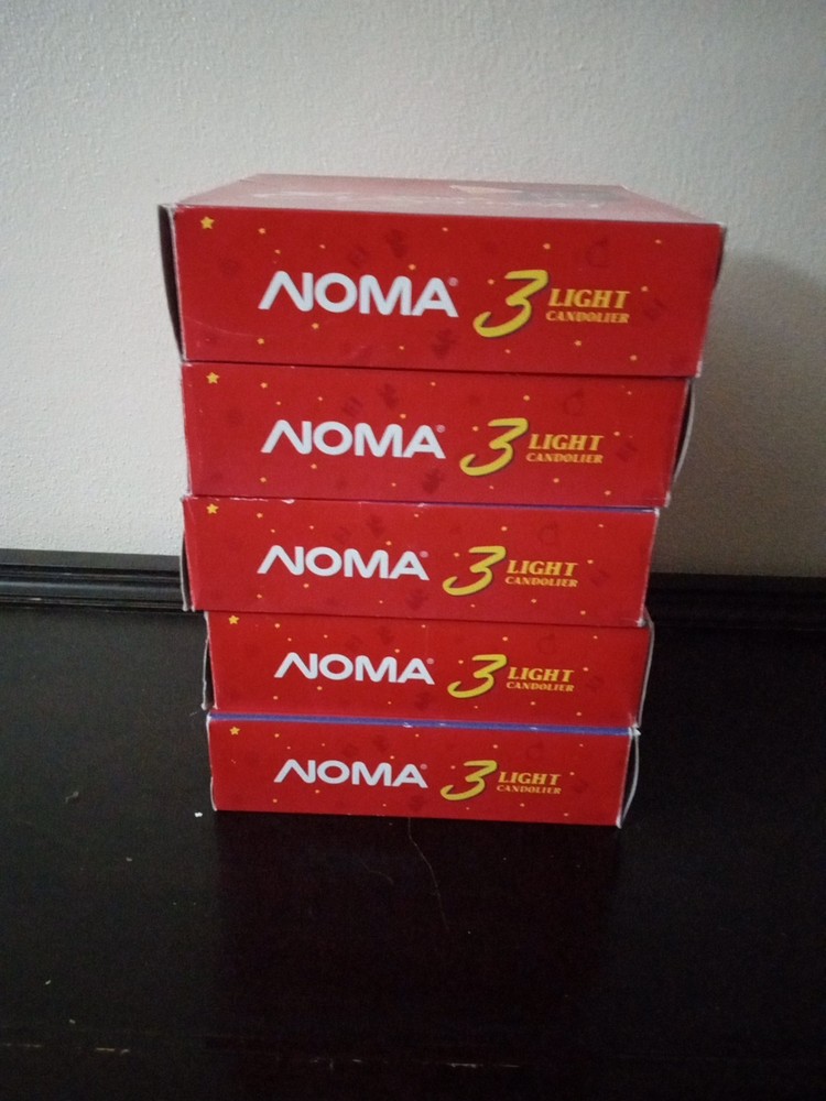 5 EMPTY Boxes For Noma 3 Light Candolier  BOXES ARE EMPTY