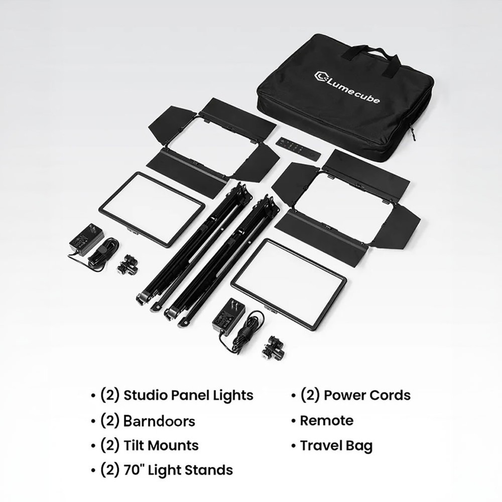 Lume Cube Studio Panel LED 2-Light Kit with Barndoors and Stand