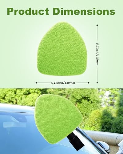 5 Pack Microfiber Pads, Replacement Heads Cover, Microfiber Triangle (Green)