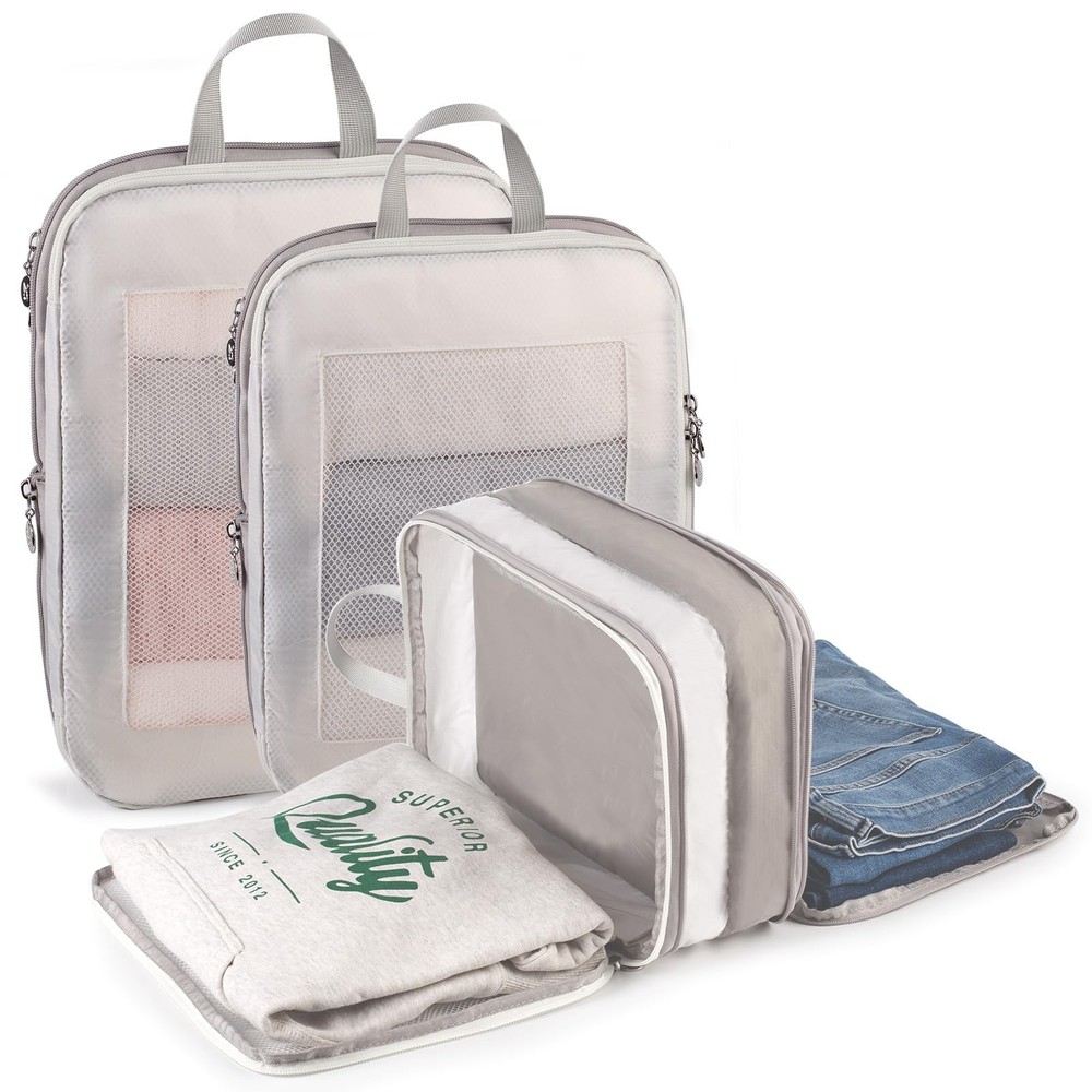 Expandable Double-Sided Compression Packing Cube，3 Set Lightweight Double Dec...