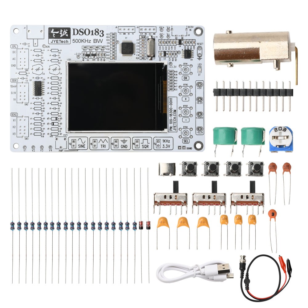 DSO183 Digital Oscilloscope DIY Electronic Kit Teaching Practical Kit 0-500KHz