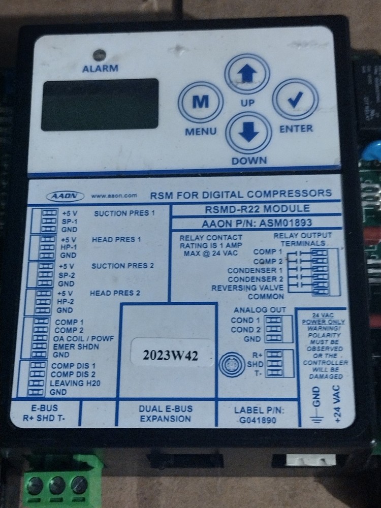 AAON RSMD-R22 Module P/N: ASM01893 RSM For Digital Compressor