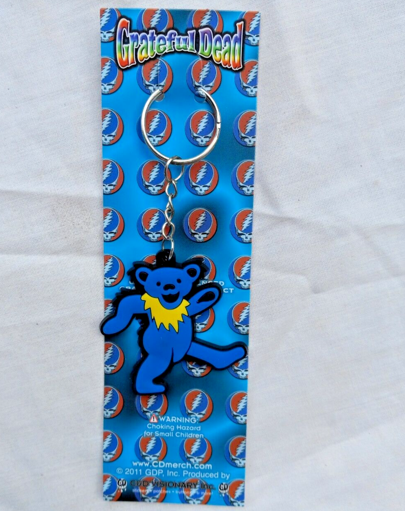 GRATEFUL DEAD - OFFICIALLY LICENSED - DANCING BEAR RUBBER KEY CHAIN