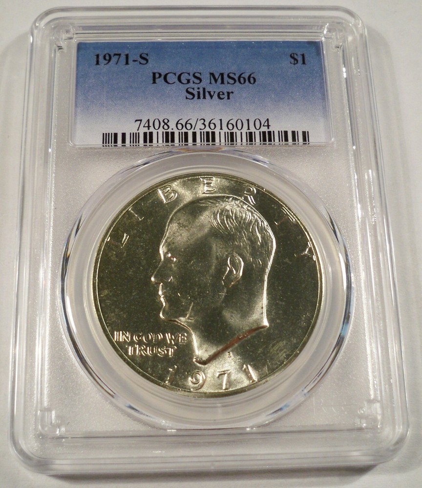 1971-S PCGS MS66 SILVER EISENHOWER DOLLAR $1 MS 66