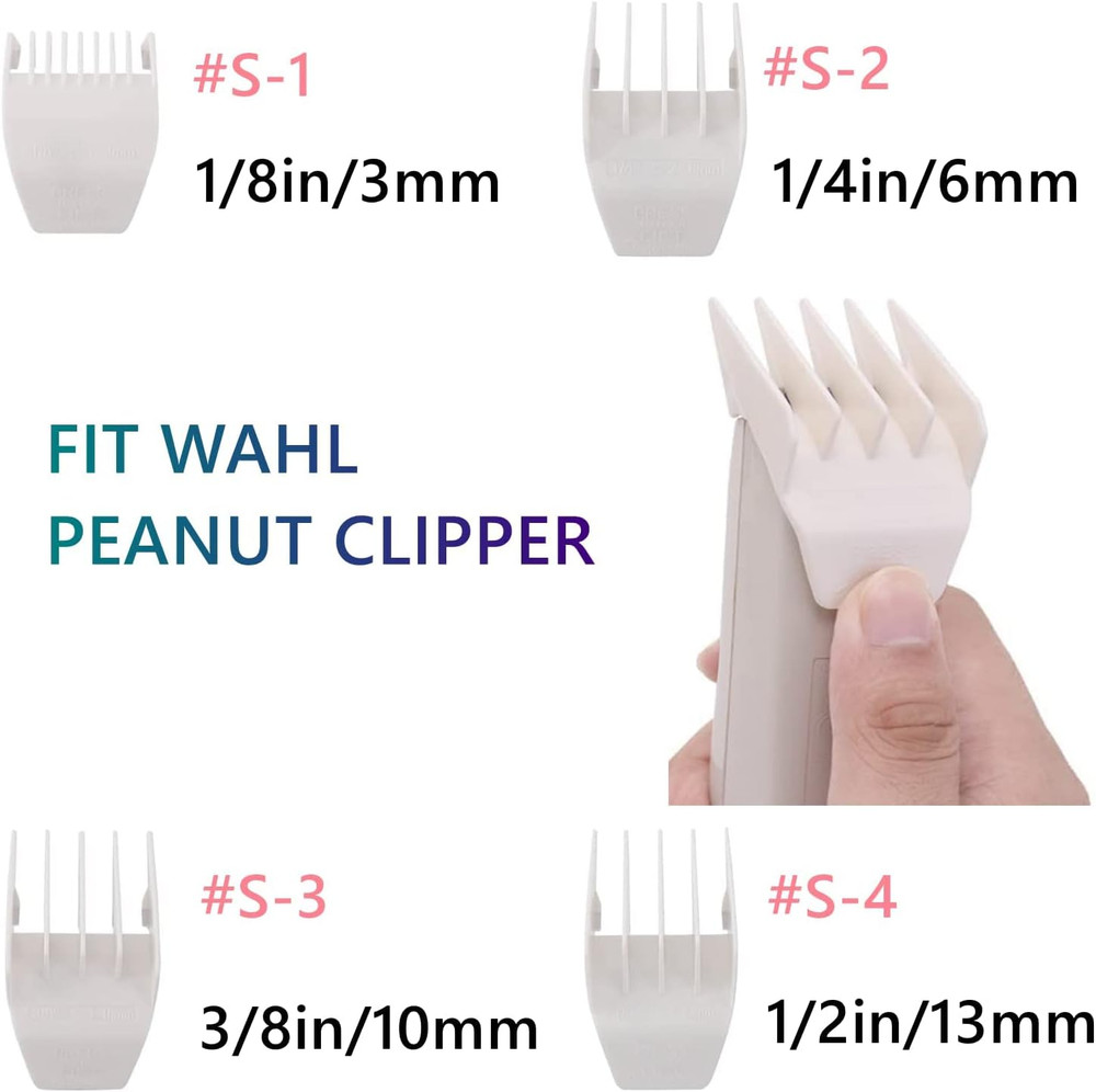 2 Pack Professional Peanut Clipper/Trimmer Snap On Replacement Blades Black