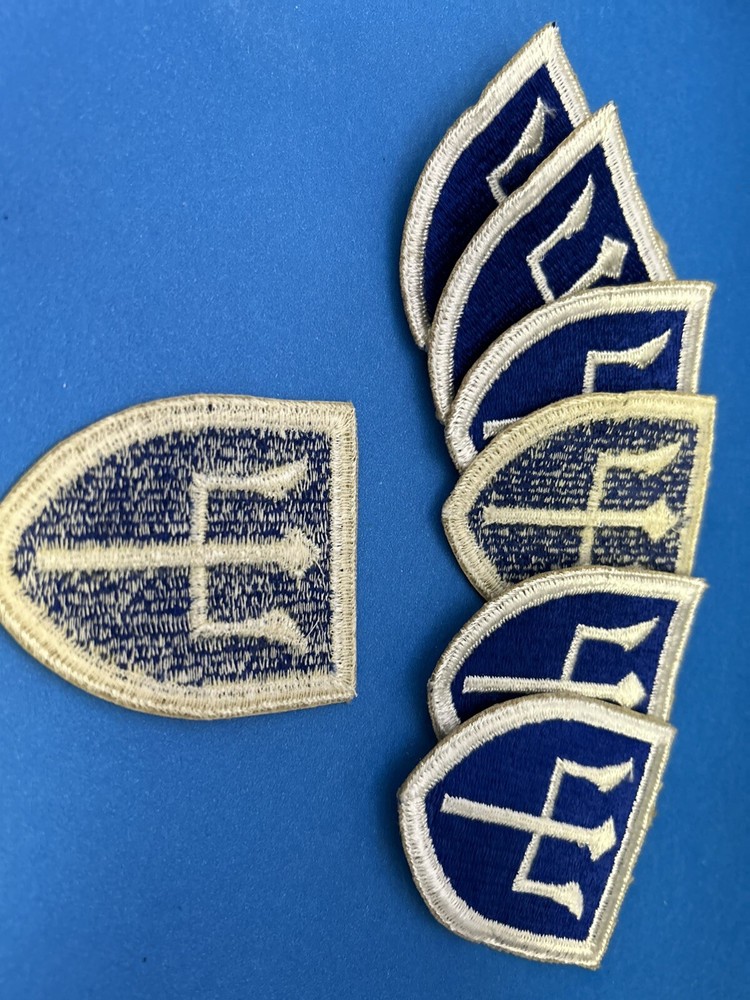 97th Infantry Division-Cut Edge-White Back Patch-TRIDENT----Original WWll **