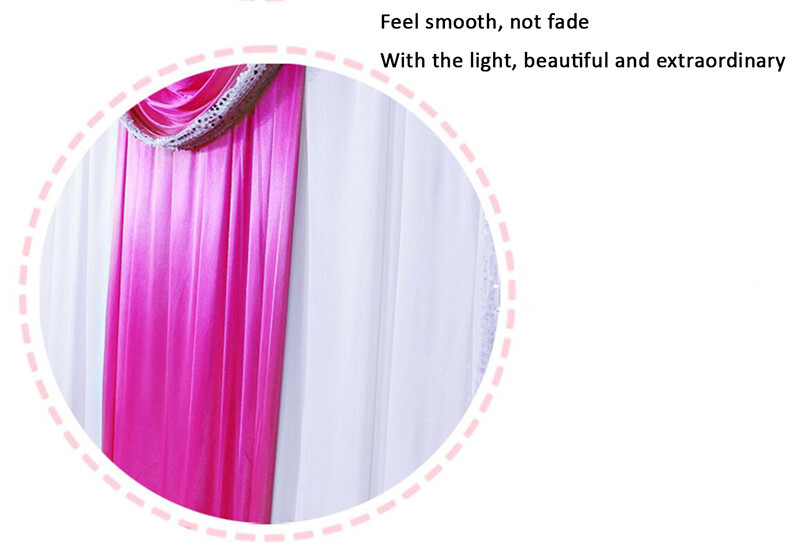 3m Three Fold Blue Wedding Stage Silk Fabric Backdrop Party Drapes Curtain 9.8ft