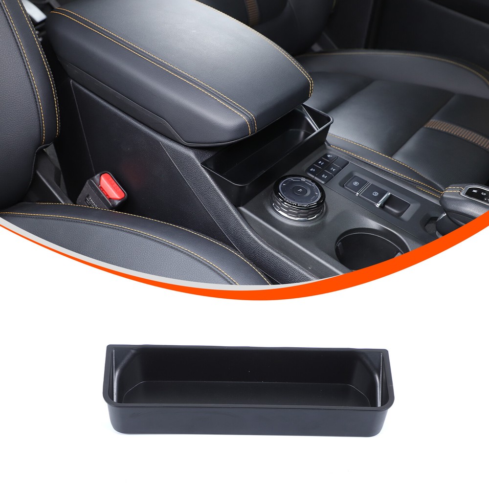 Black ABS Armrest Box Front Storage Box For Ford Ranger 2023-2024