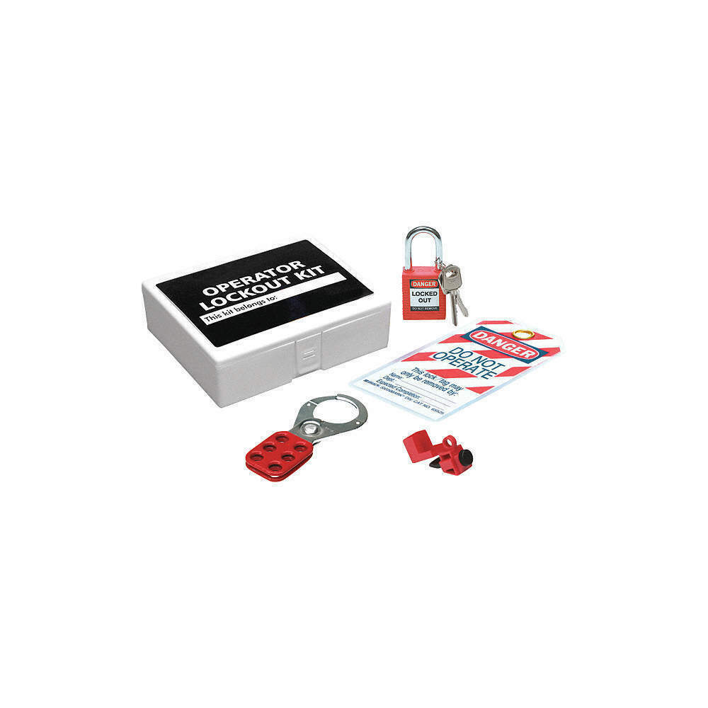BRADY 103648 Portable Operator Lockout Kit, Box, 5 Components