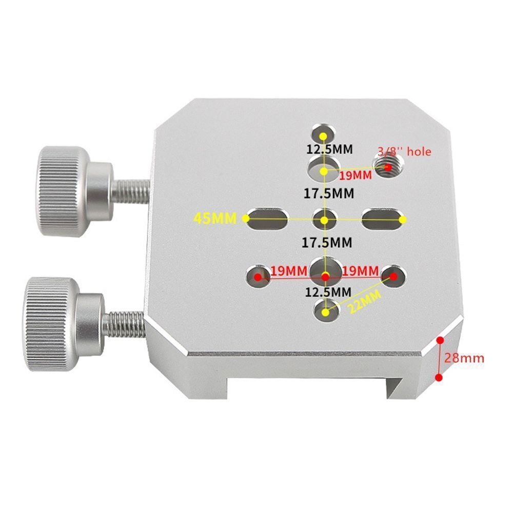 Double Fixed Dovetail Clamp with Brass Screw&Locking Screws for Telescope