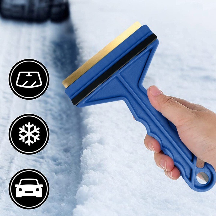 Car Windscreen BRASS Technology Rubber Ice Scraper Frost Windshield De-icer