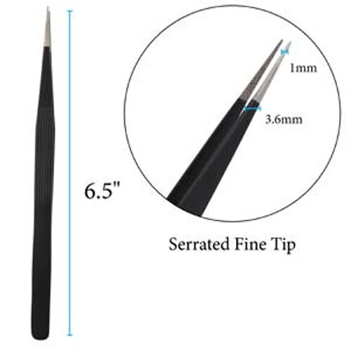 Diamond Tweezer - Fine Tip - Black