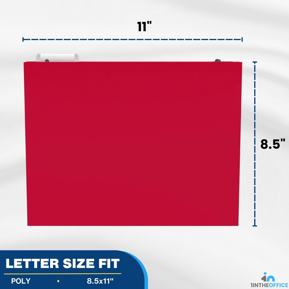 Poly Expanding Hanging File Folders, Letter Size, Assorted,10/Pack