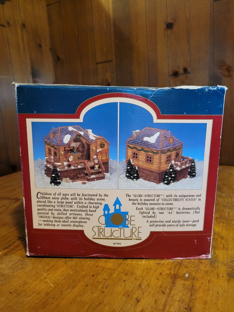 Globe Structure Christmas Snow Globe Santa’s Workshop - Working Light