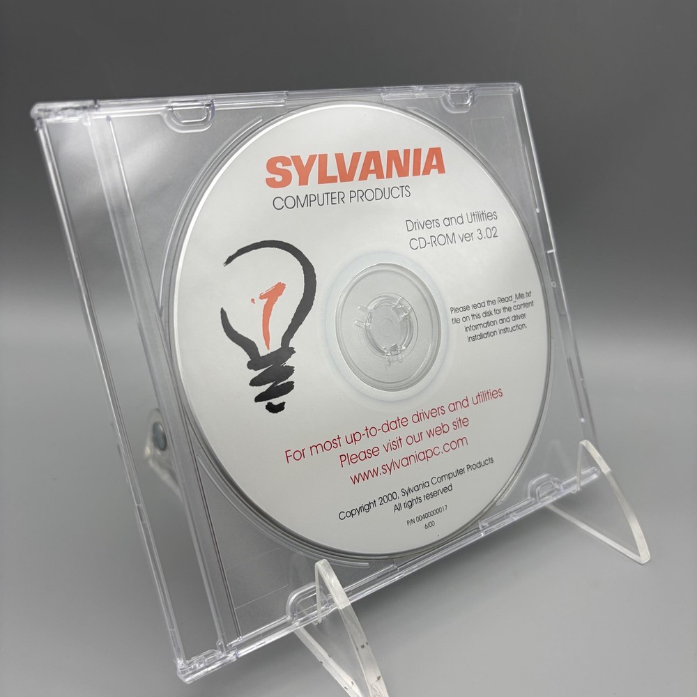 Vintage 2000 Sylvania Drivers And Utilities Update CD-ROM Ver 3.02 Software