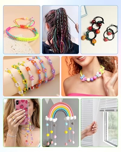 2 Rolls Elastic Bracelet String Total 330 1MM Black White