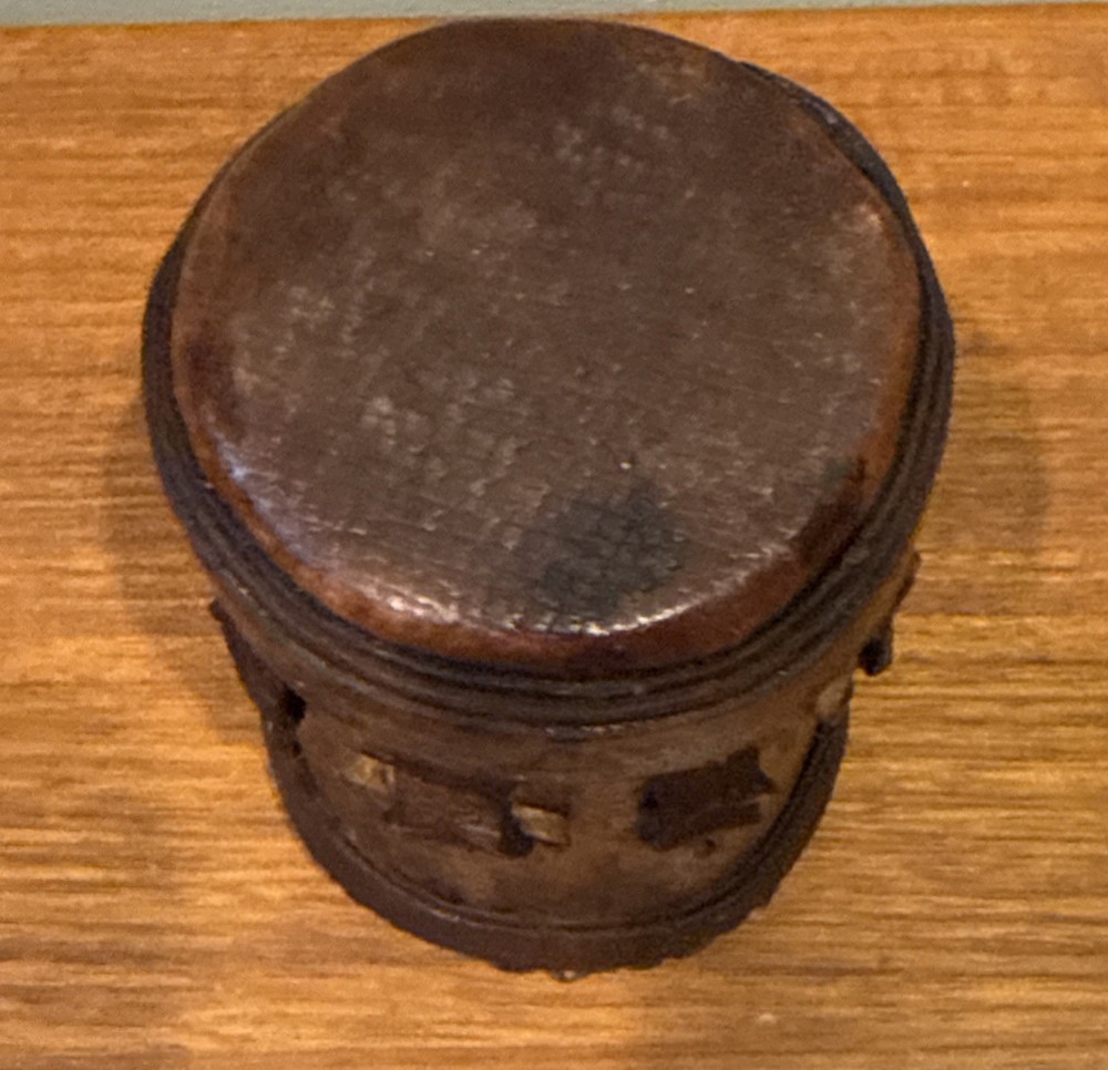 Vintage Leather Dice Cup Backgammon Bulgaria