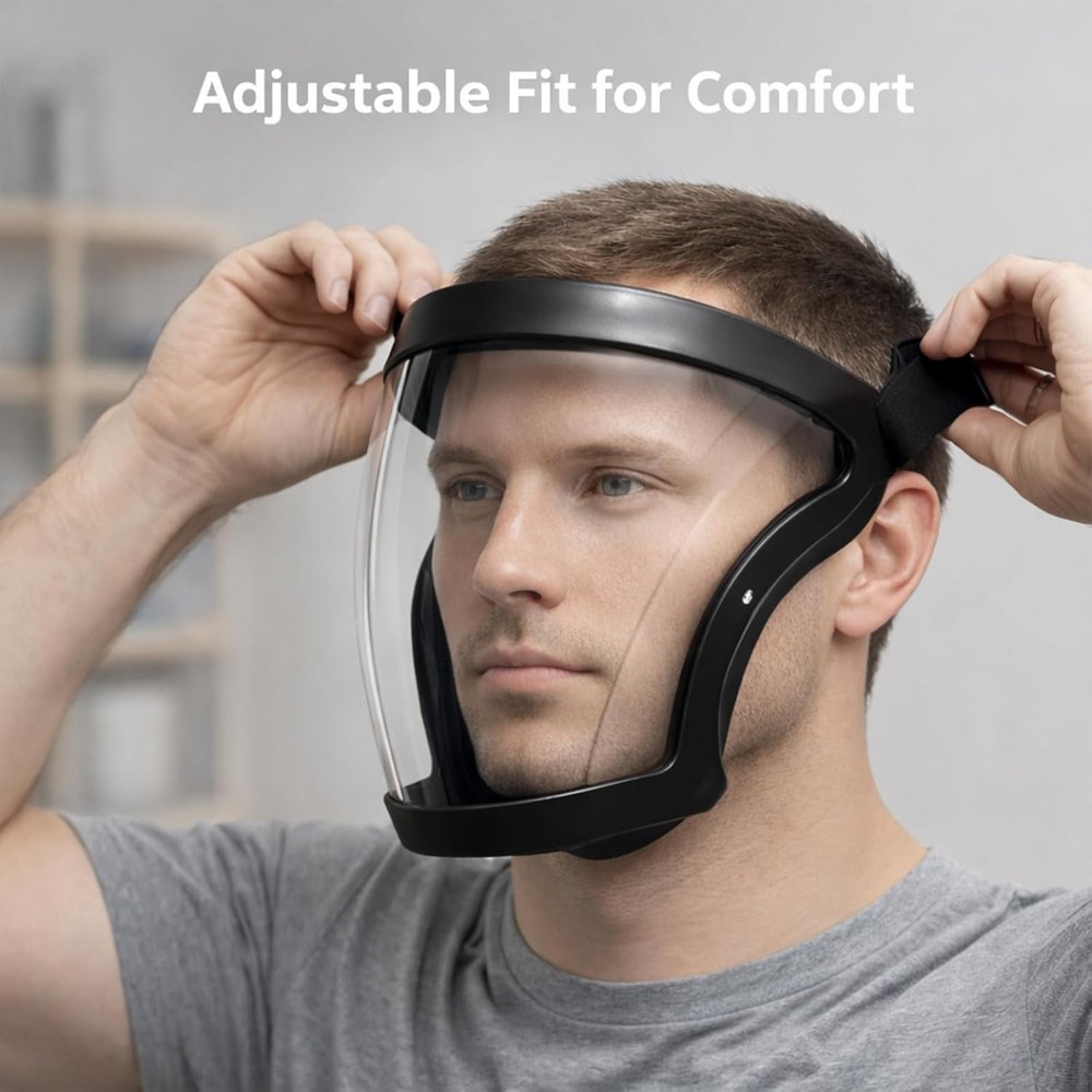 Breathable Full Face Shield for Yard Work & Woodworking